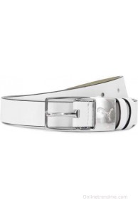 Puma Women White Belt(White, Silver Metallic)